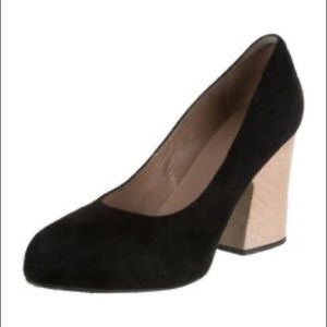 Acne Studios black suede pumps